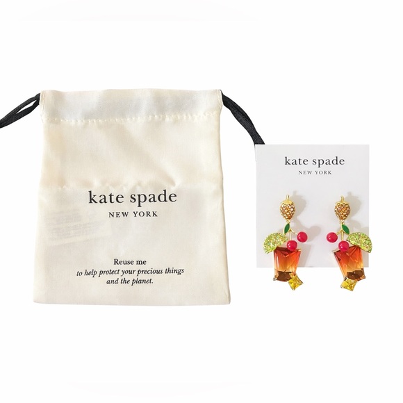 kate spade Jewelry - Kate Spade Sweet Treasures Drop Earrings NWT Cocktail Glasses MSRP $128
